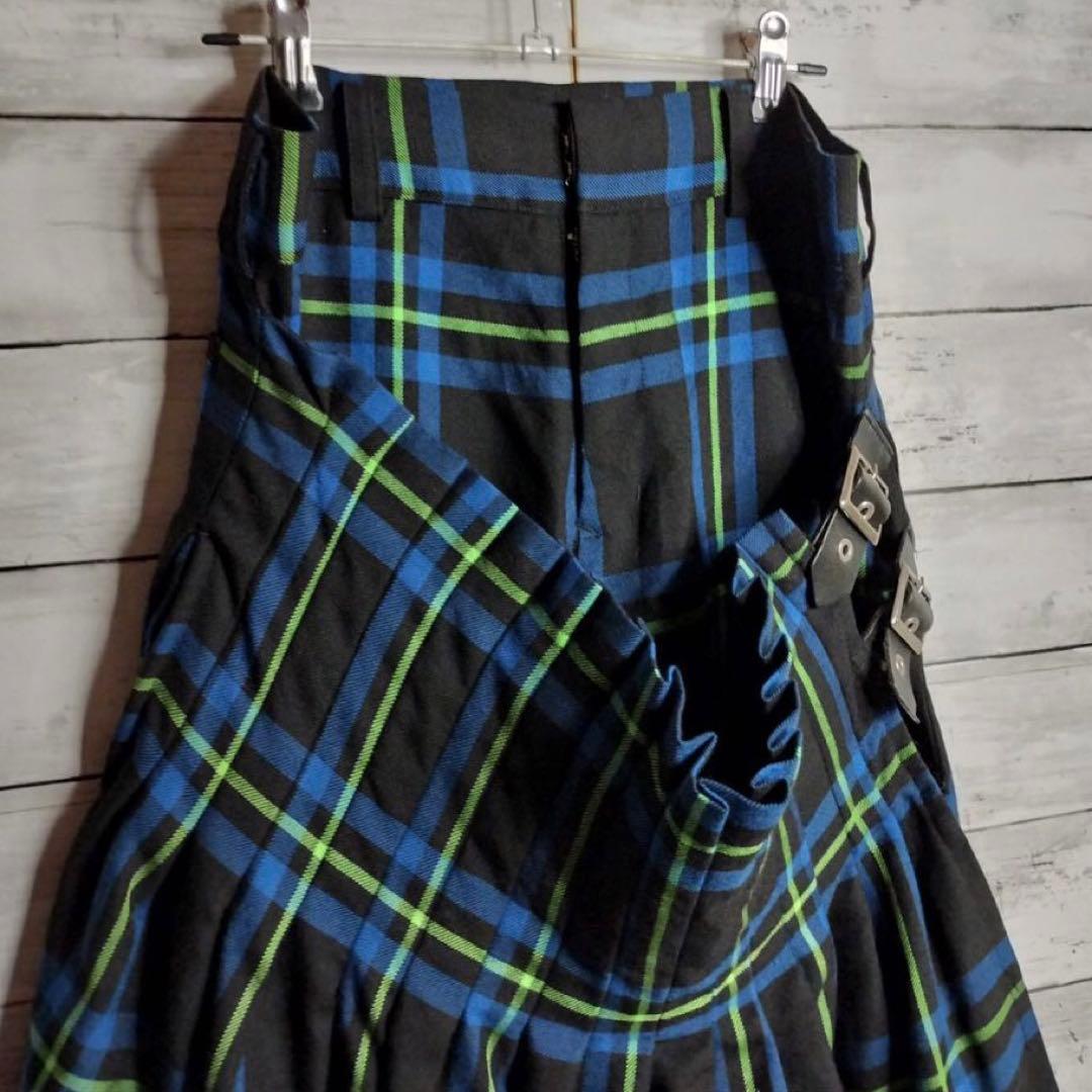 ヨウジヤマモト リミフゥ パンツスカート チェック 青