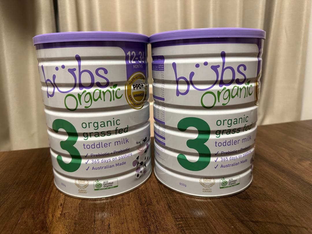 本日限定【未開封・2缶セット】bubs バブズオーガニック ステップ3 粉ミルク