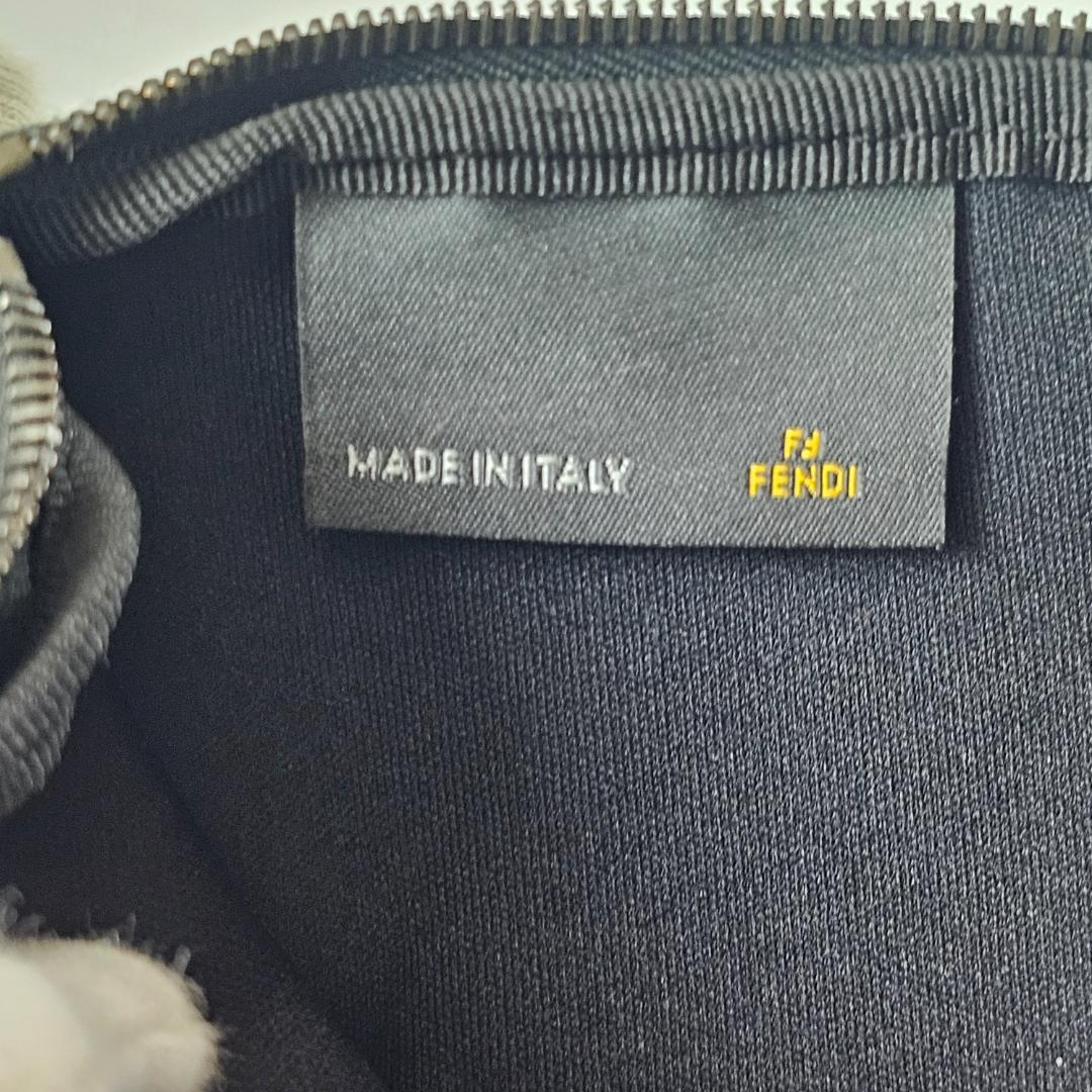 【希少・美品】Fendi ブラック　ズッカ柄 バケットハット 収納ポーチ付き