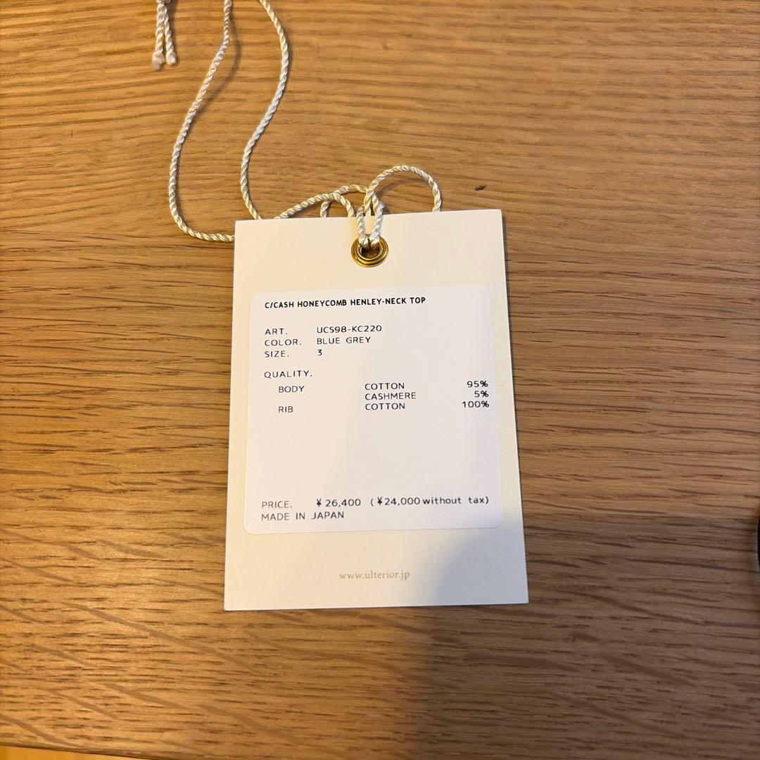 トップス ULTERIOR C/CASH HONEYCOMB HENLEYNECK TOP