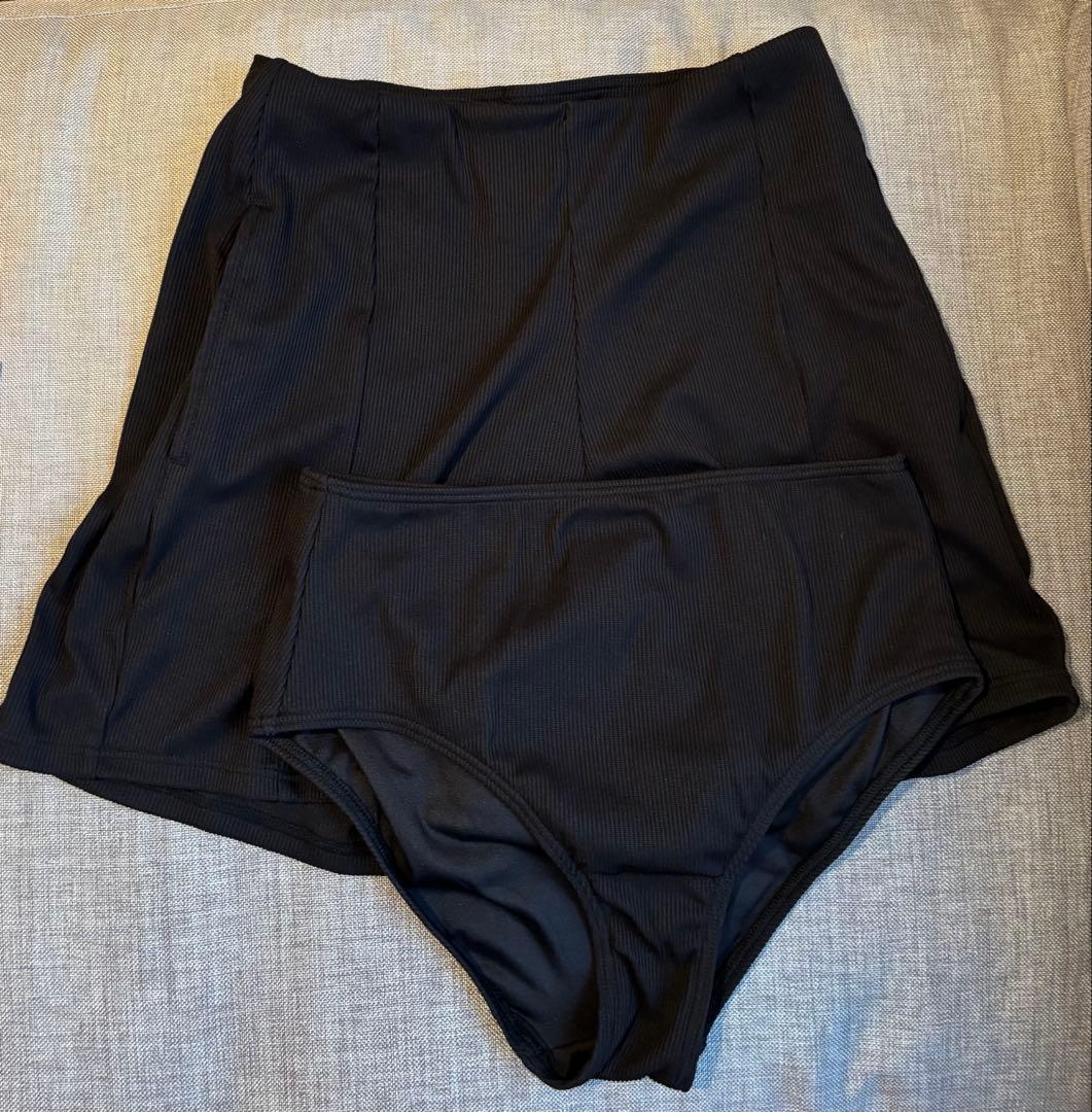 IEDIT福田麻琴さんコラボ リブ素材のスイムウェア3点セット　M