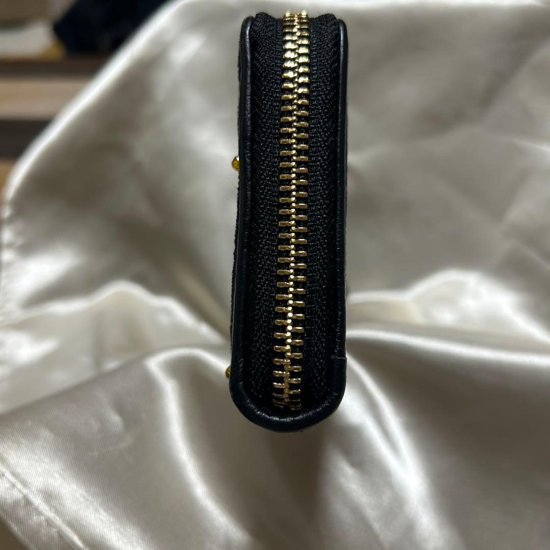 Think Bee! シンクビー　オーバーザレインボー L型　長財布　刺繍黒