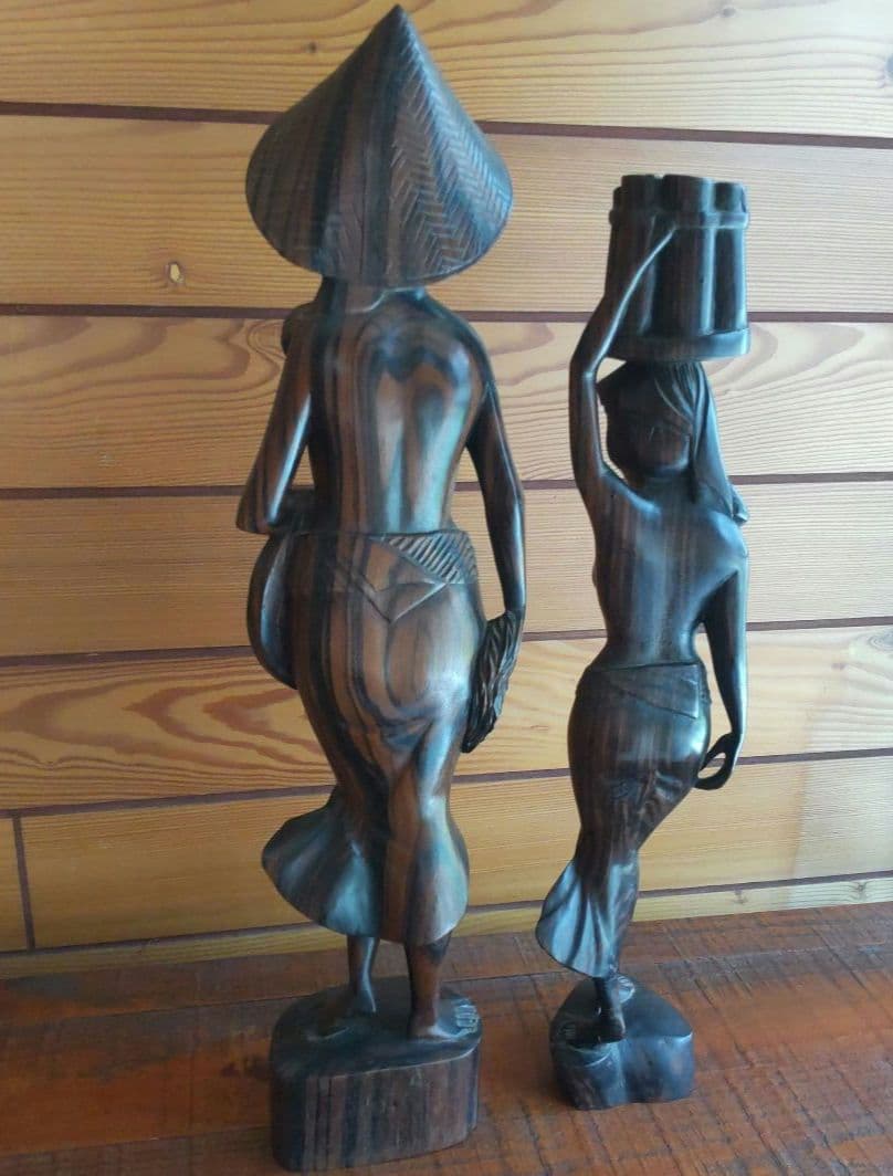 お得2体セット！インドネシア　木彫り