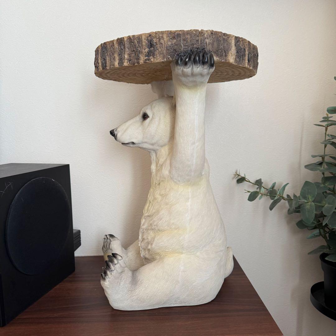 KARE アニマルサイドテーブル シロクマ