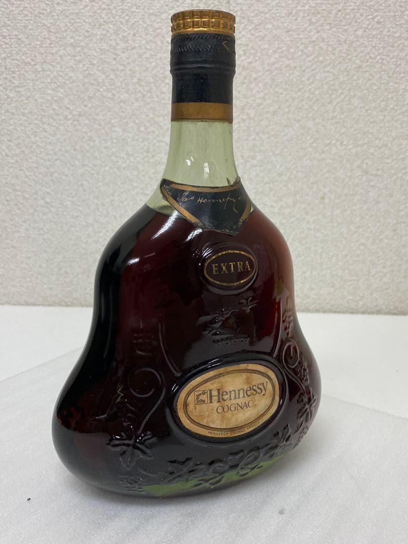 3-2684 【未開栓】Hennessy エクストラ グリーンボトル 金キャップ