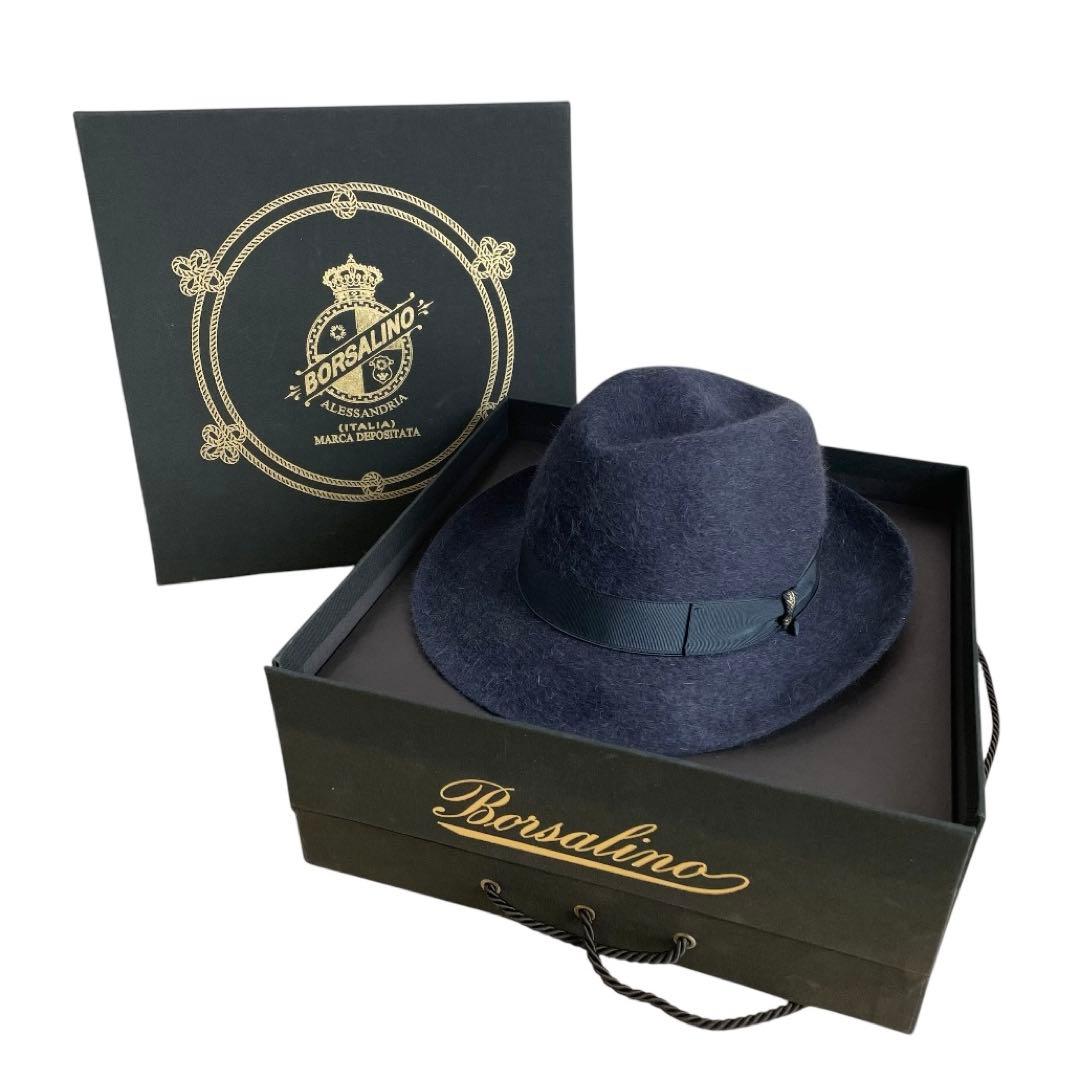 Borsalino ボルサリーノ ハット ネイビー