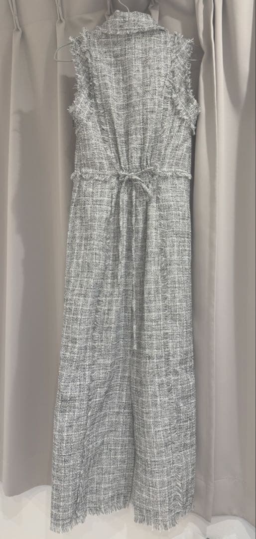 フレイアイディー　フリンジデザインツイードポロワンピース