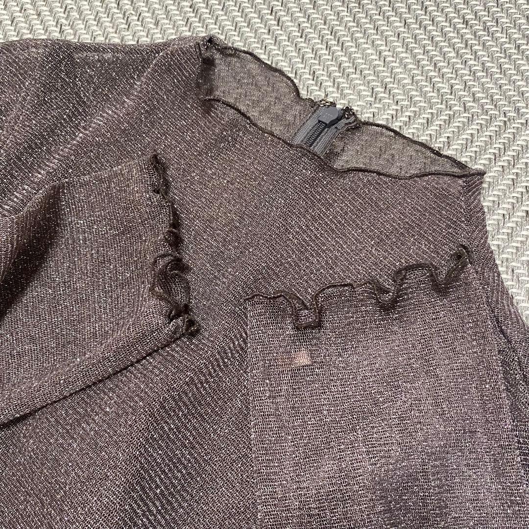 az 様RUIRUE BOUTIQUE ラメチュールメロウ ワンピース　チャコー