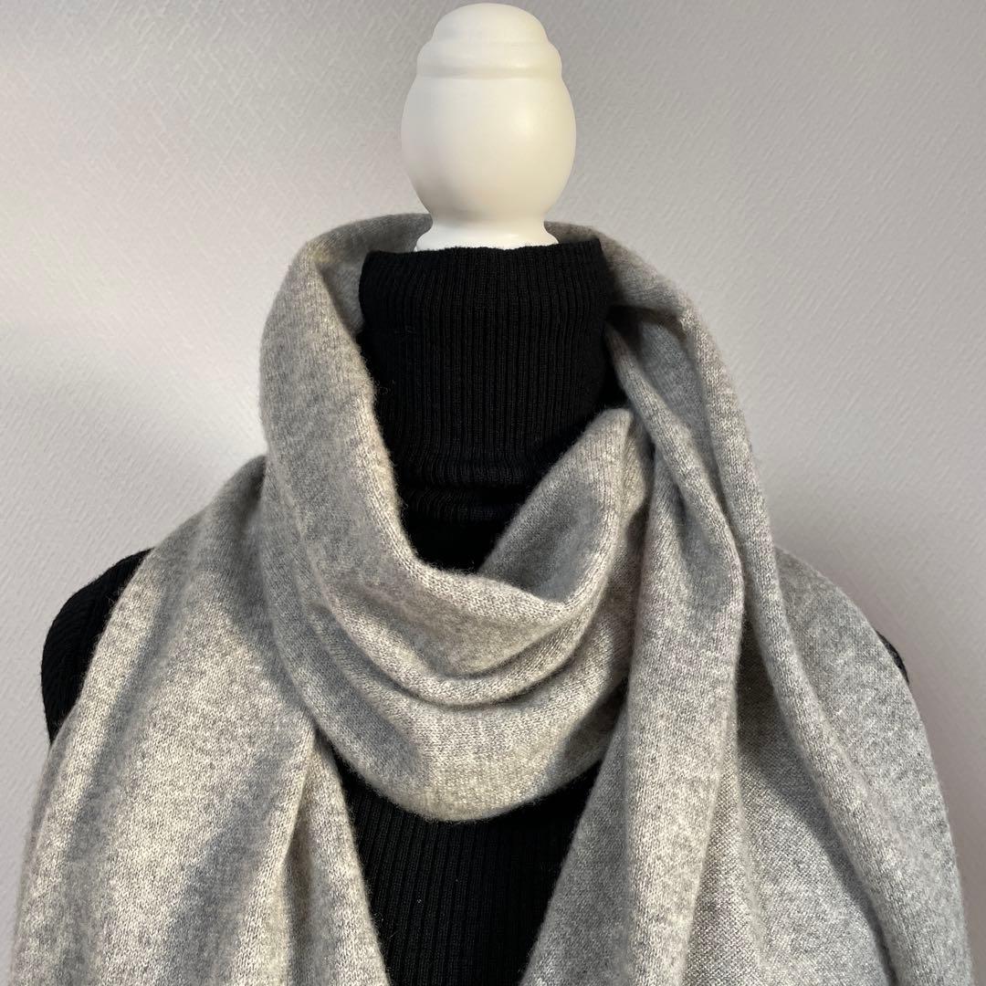 BISYU カシミヤ100% マフラー グレー