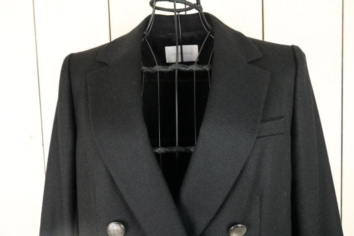 【新品同様】☆ピンキー＆ダイアン：ウール　ダブルブレスト　テーラード　ジャケット