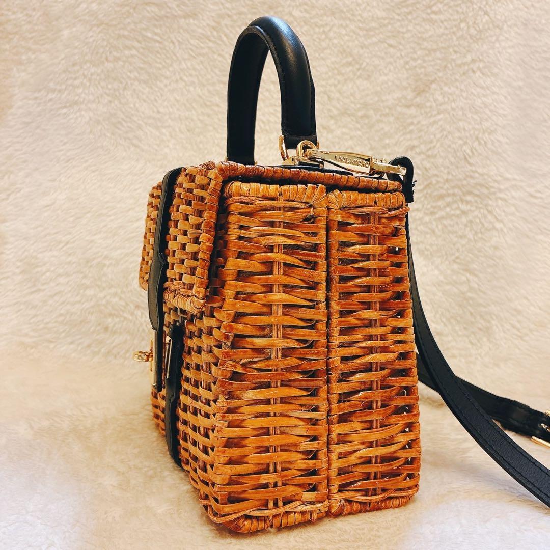 ヴィオラドーロ　2WAY　ターンロック　ラタン　牛革　ショルダーバッグ　MIRO