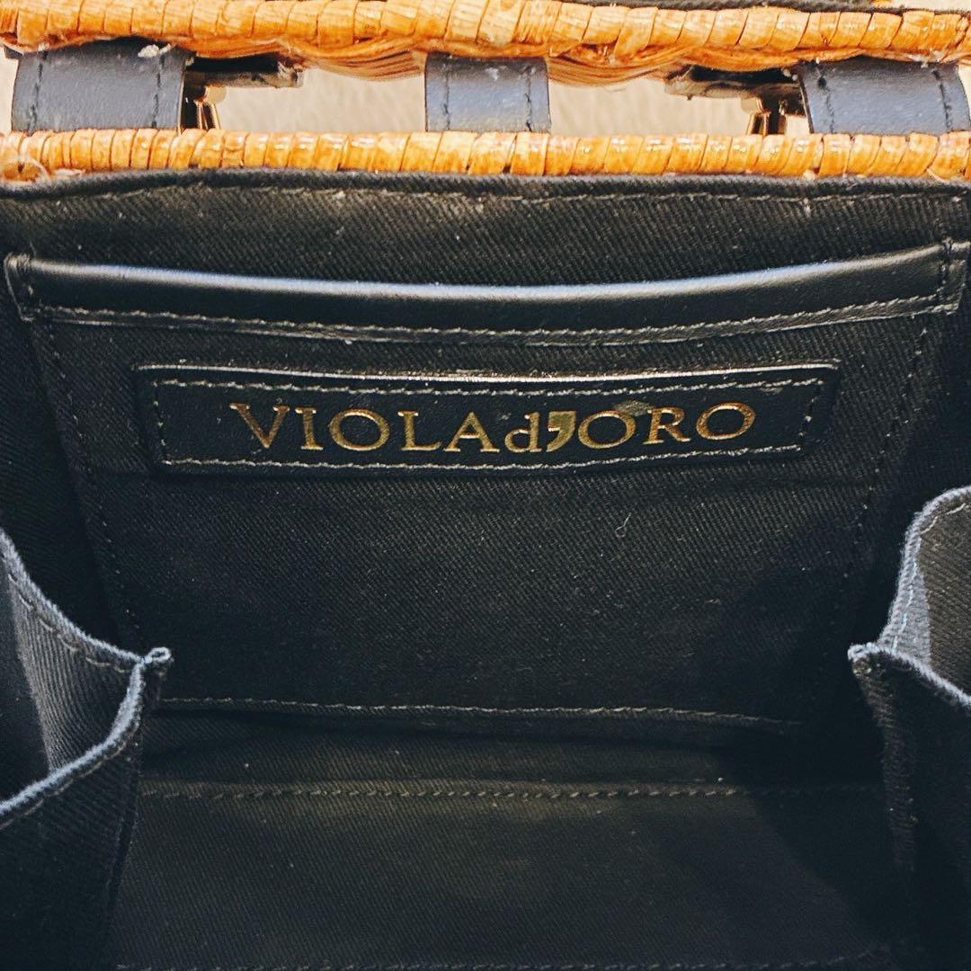 ヴィオラドーロ　2WAY　ターンロック　ラタン　牛革　ショルダーバッグ　MIRO