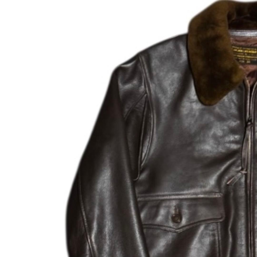 美品 BUZZ RICKSON'S 山羊革 ムートン襟 G-1フライトジャケット