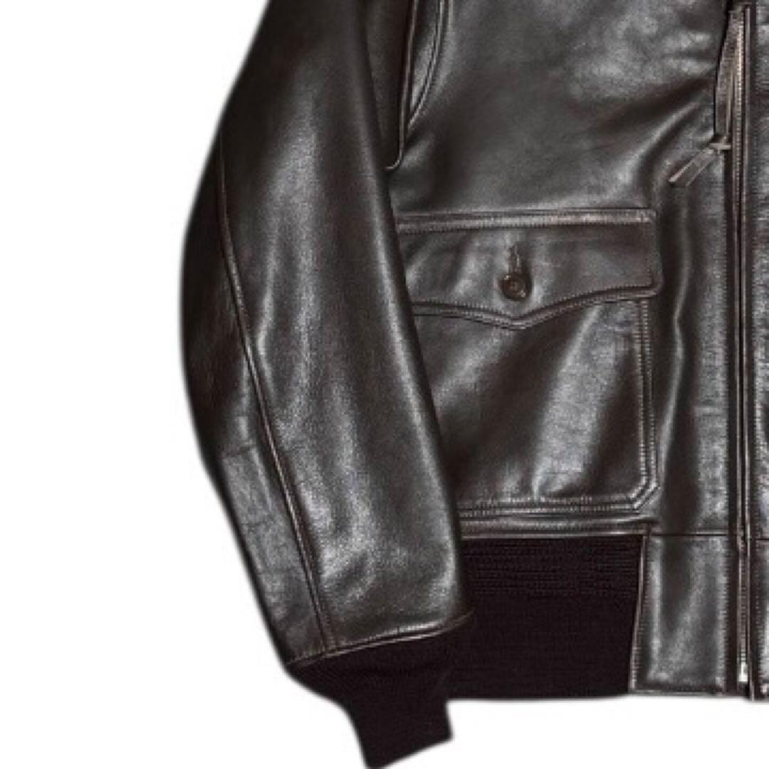 美品 BUZZ RICKSON'S 山羊革 ムートン襟 G-1フライトジャケット