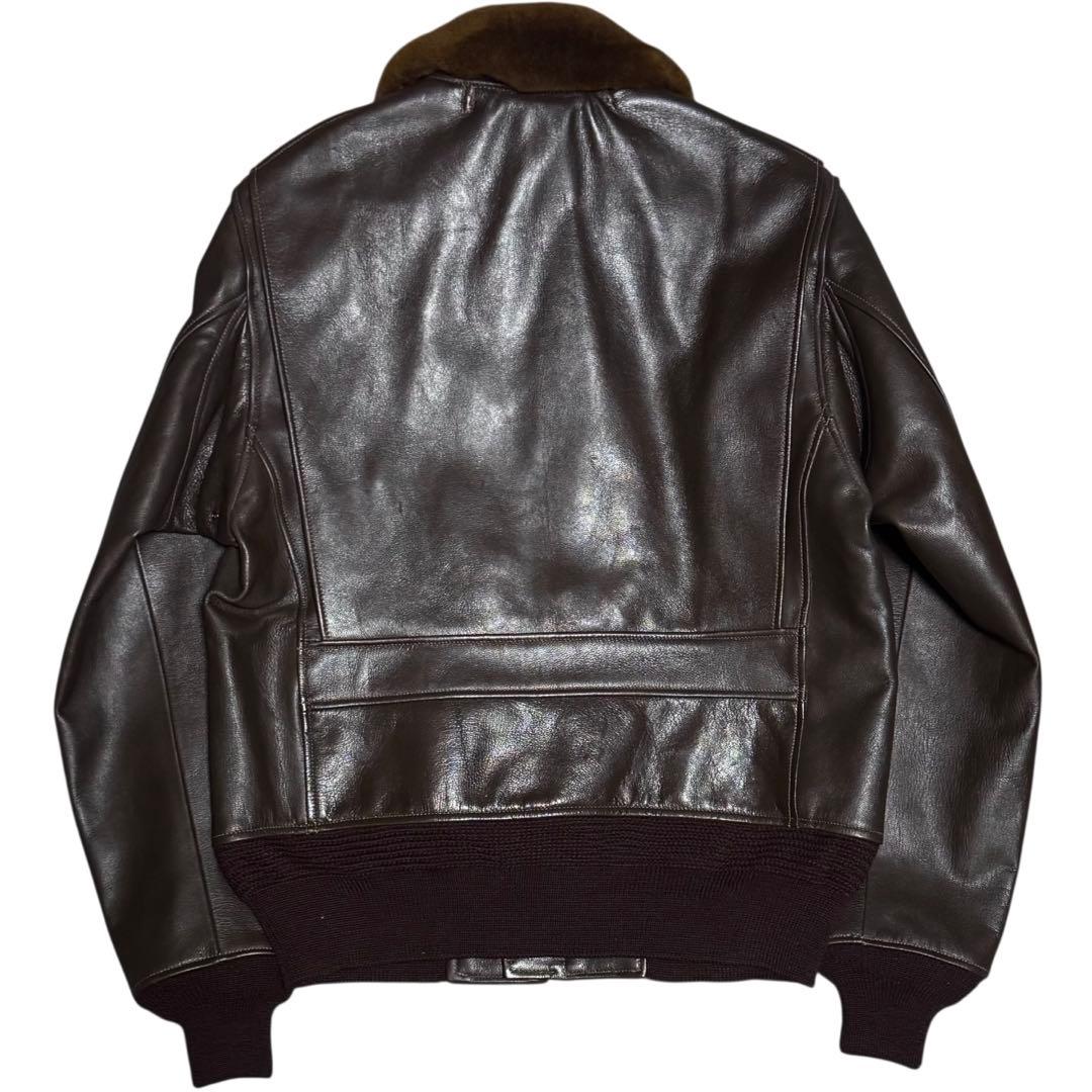 美品 BUZZ RICKSON'S 山羊革 ムートン襟 G-1フライトジャケット