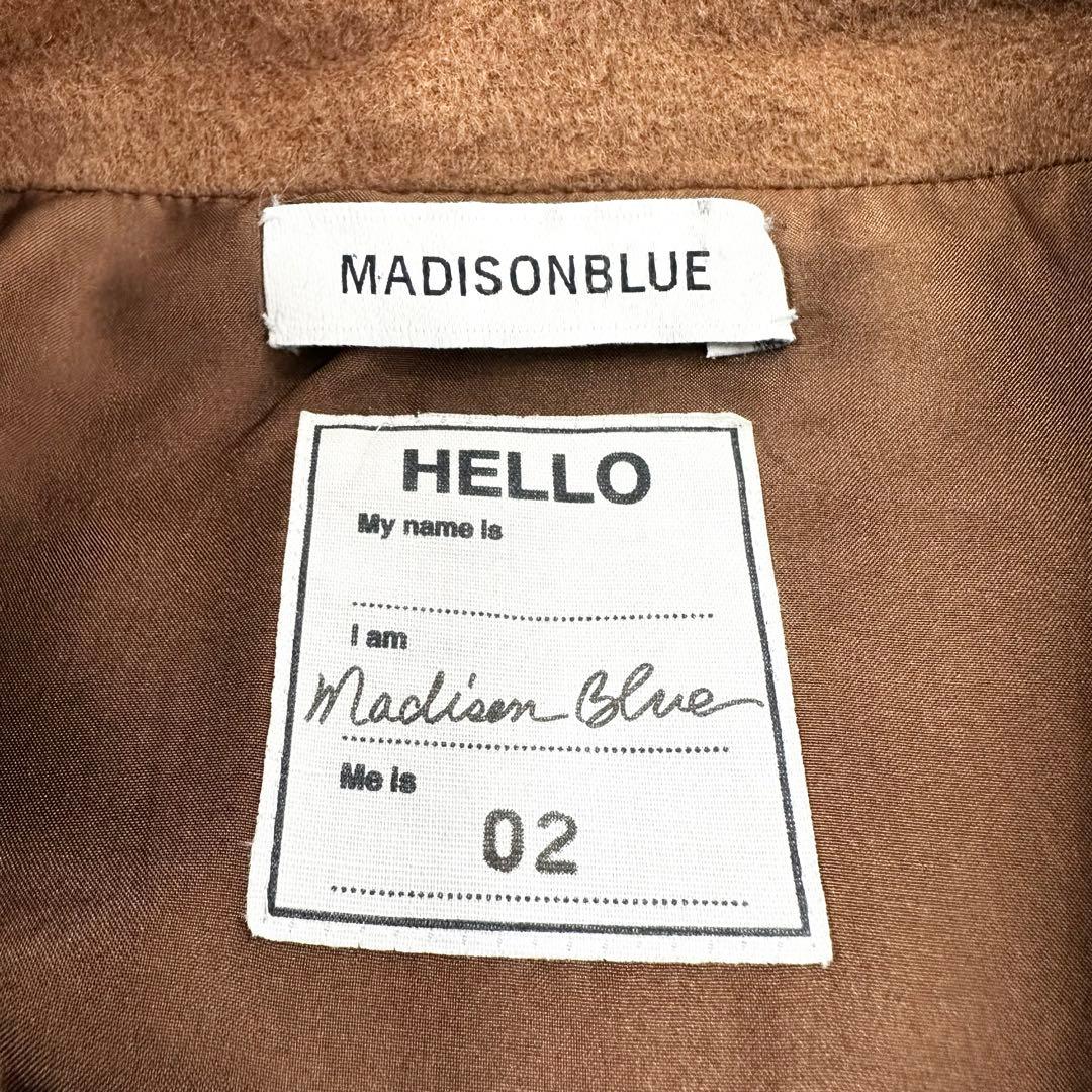 未使用級✨マディソンブルー キャメルベルテッドコート ウール シルク 近年 M