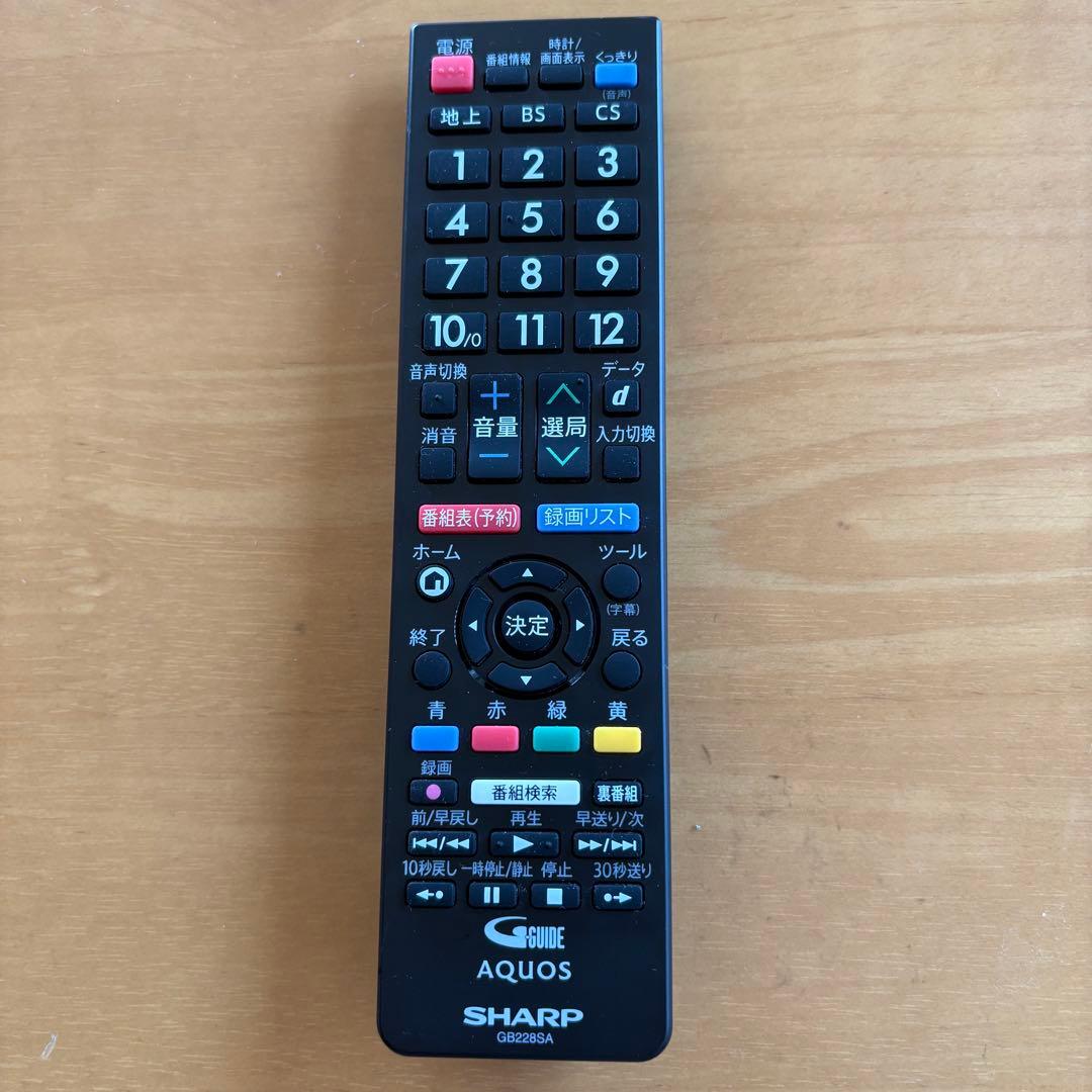 SHARP AQUOS 24型液晶テレビ 動作確認済　2018年製