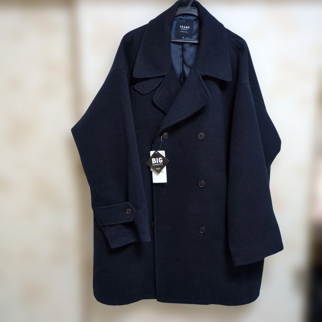 BEAMS ネイビー ピーコート BIGシルエット
