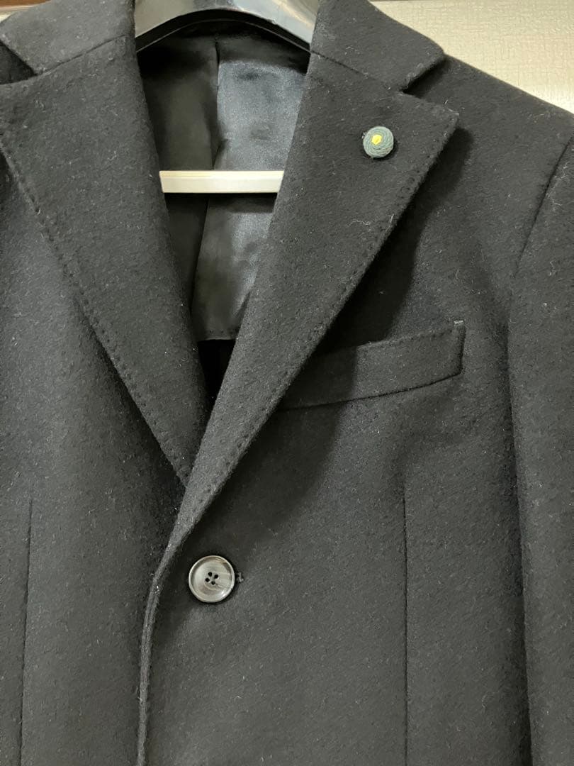 Ｌ.Ｂ.Ｍ.1911 ネイビー　チェスターコート　ルビアムＬ'８　カシミヤ混