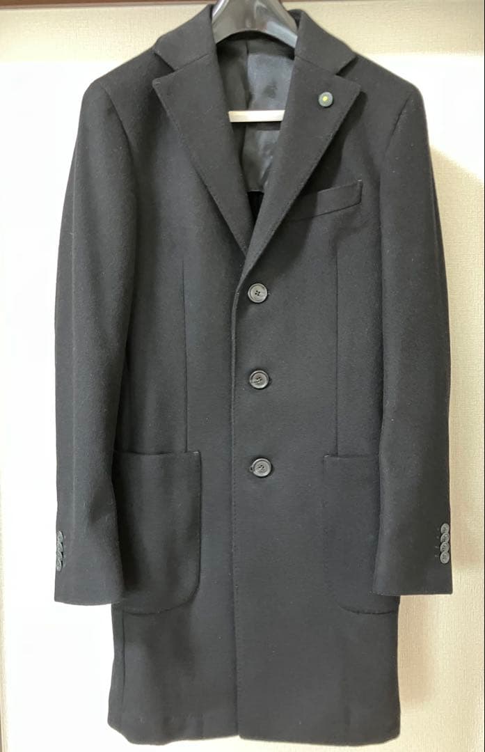 Ｌ.Ｂ.Ｍ.1911 ネイビー　チェスターコート　ルビアムＬ'８　カシミヤ混