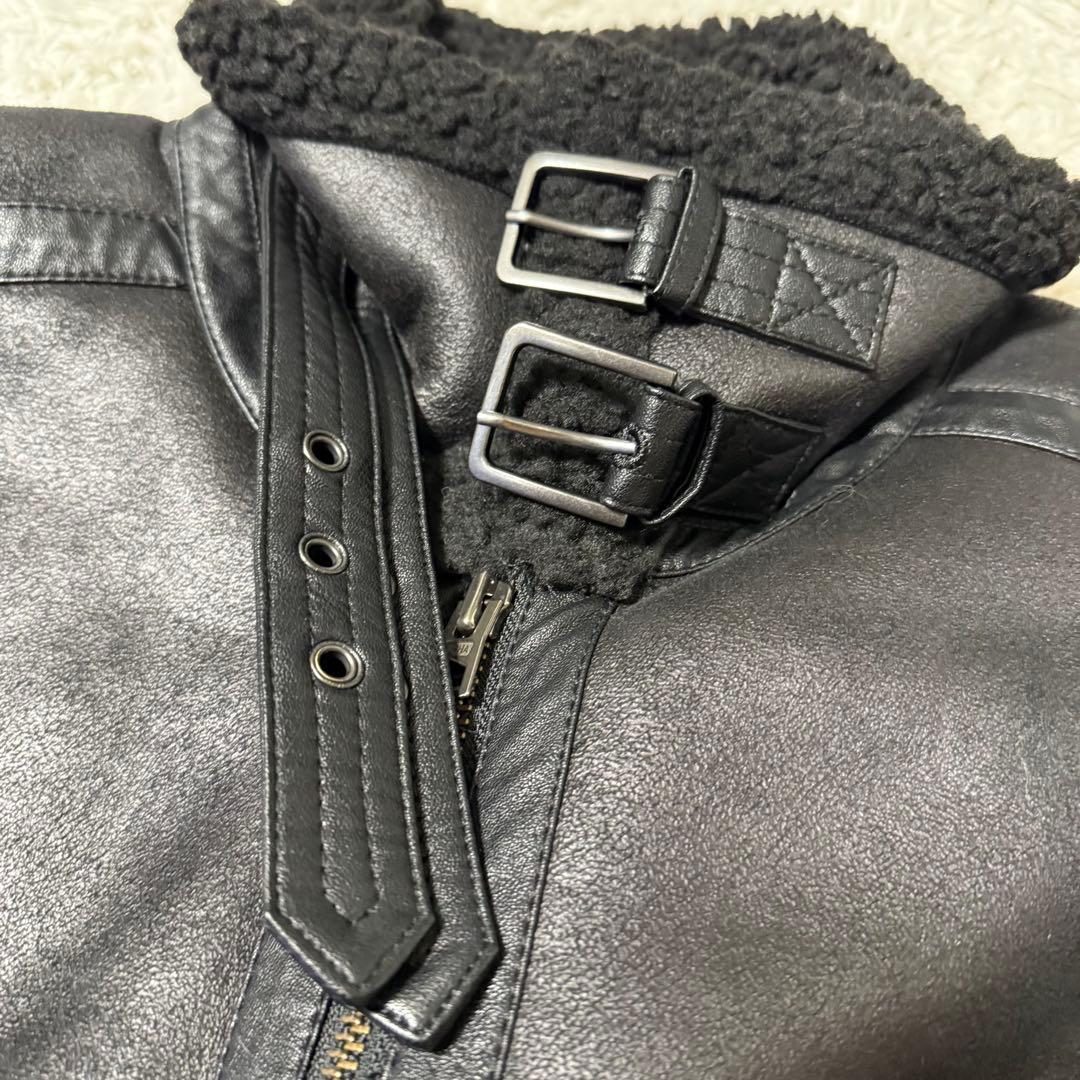 ALPHA INDUSTRIES フェイク ムートン ボアジャケット B-3 M