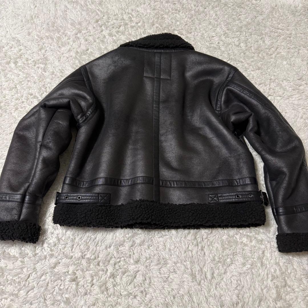 ALPHA INDUSTRIES フェイク ムートン ボアジャケット B-3 M