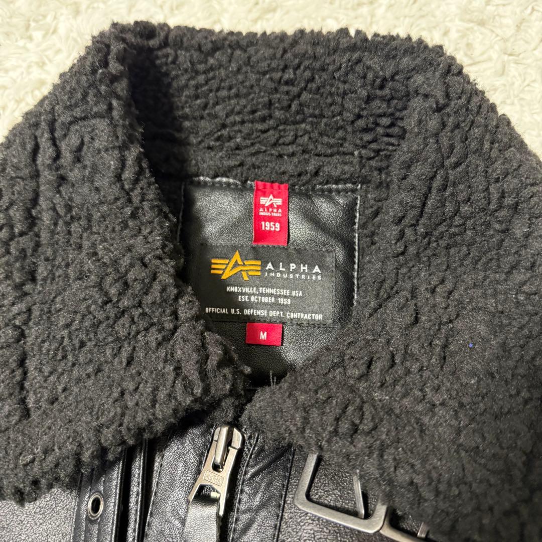 ALPHA INDUSTRIES フェイク ムートン ボアジャケット B-3 M