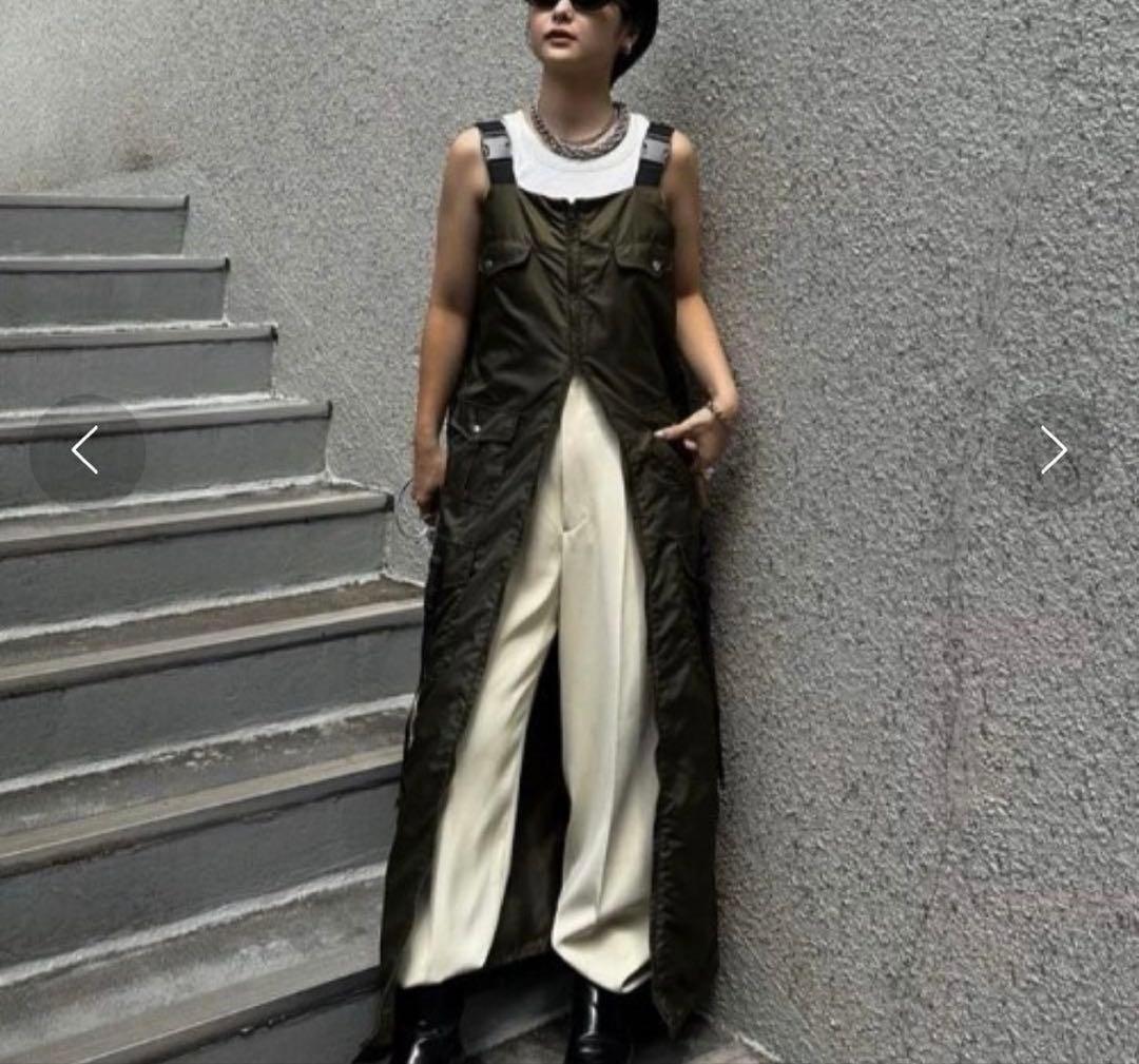 ワンピース Ameri MILITARY WORK I LINE DRESS