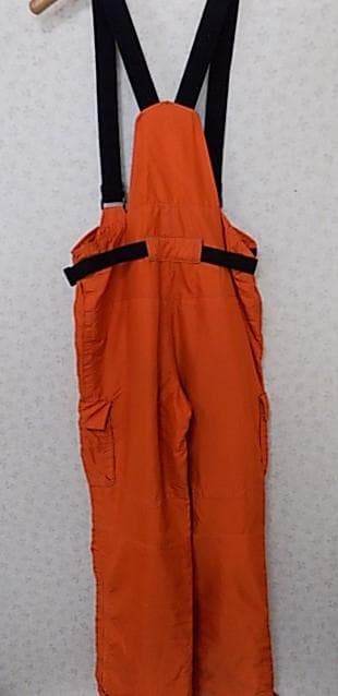 27566　メンズ　スキーウエア　サロペット　オレンジ　サイズＬ