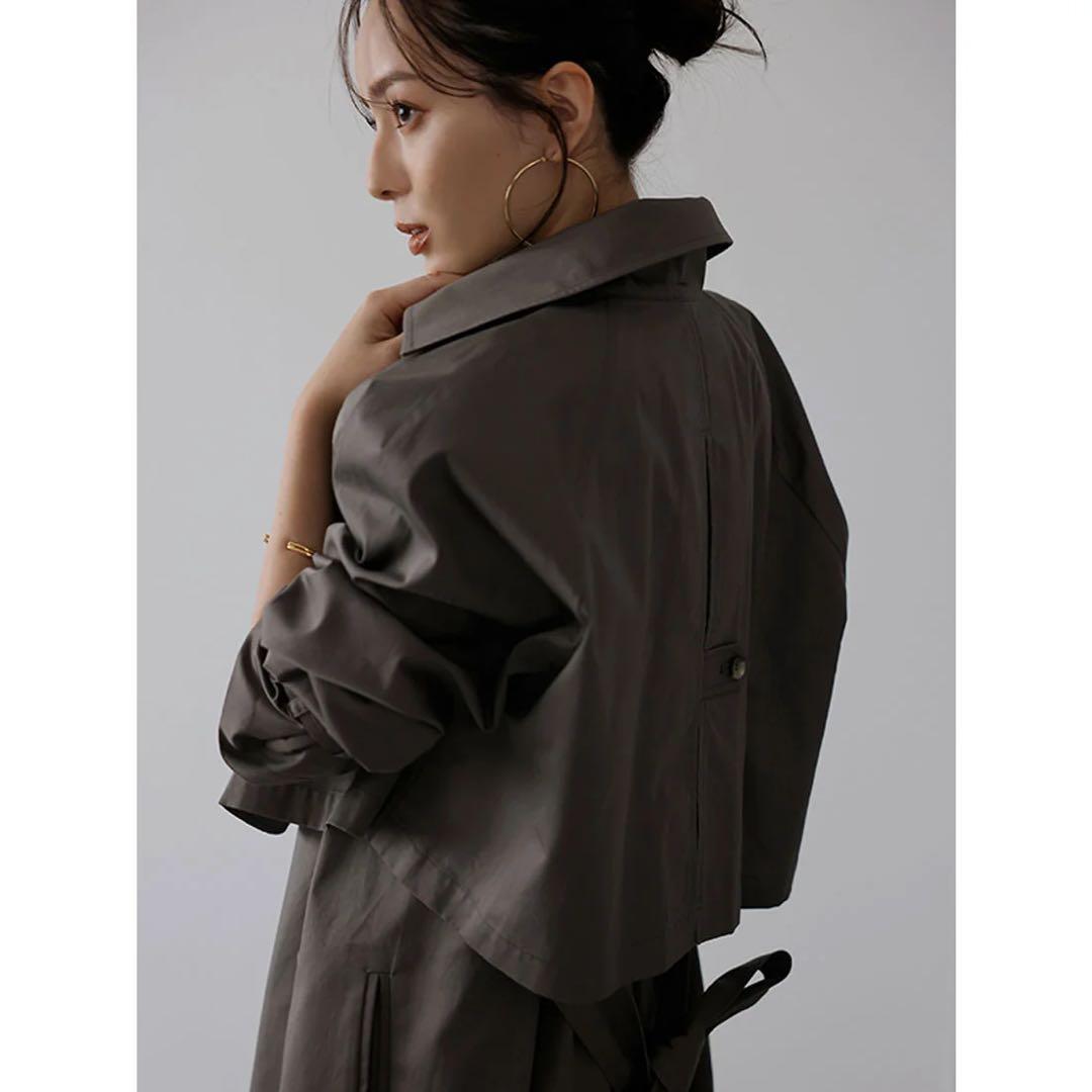 【美品】anuans アニュアンス 3wayトレンチコート チャコールグレー