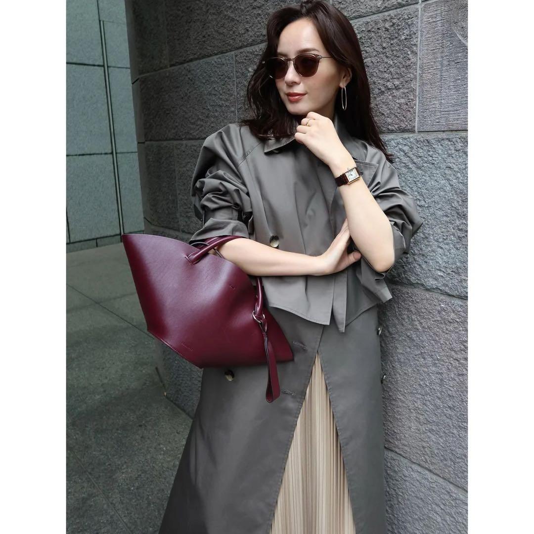 【美品】anuans アニュアンス 3wayトレンチコート チャコールグレー