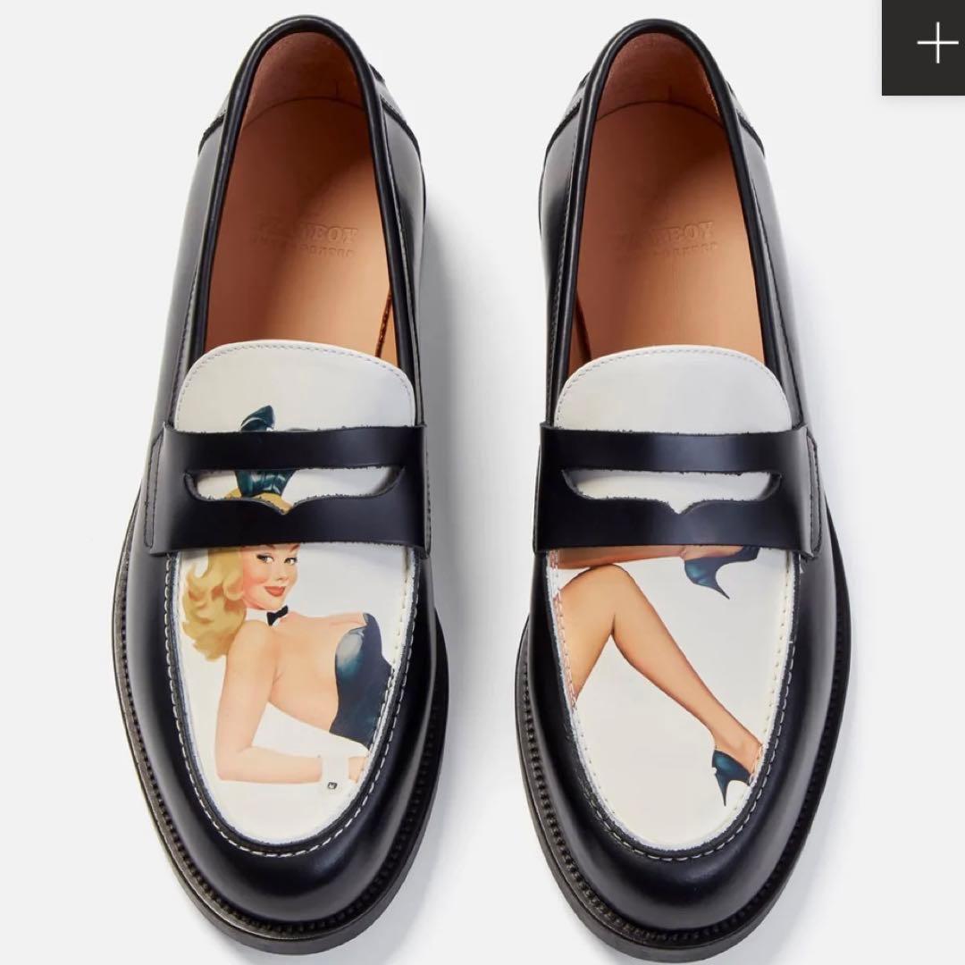 Duke & Dexter × PLAYBOY penny loafer UK7