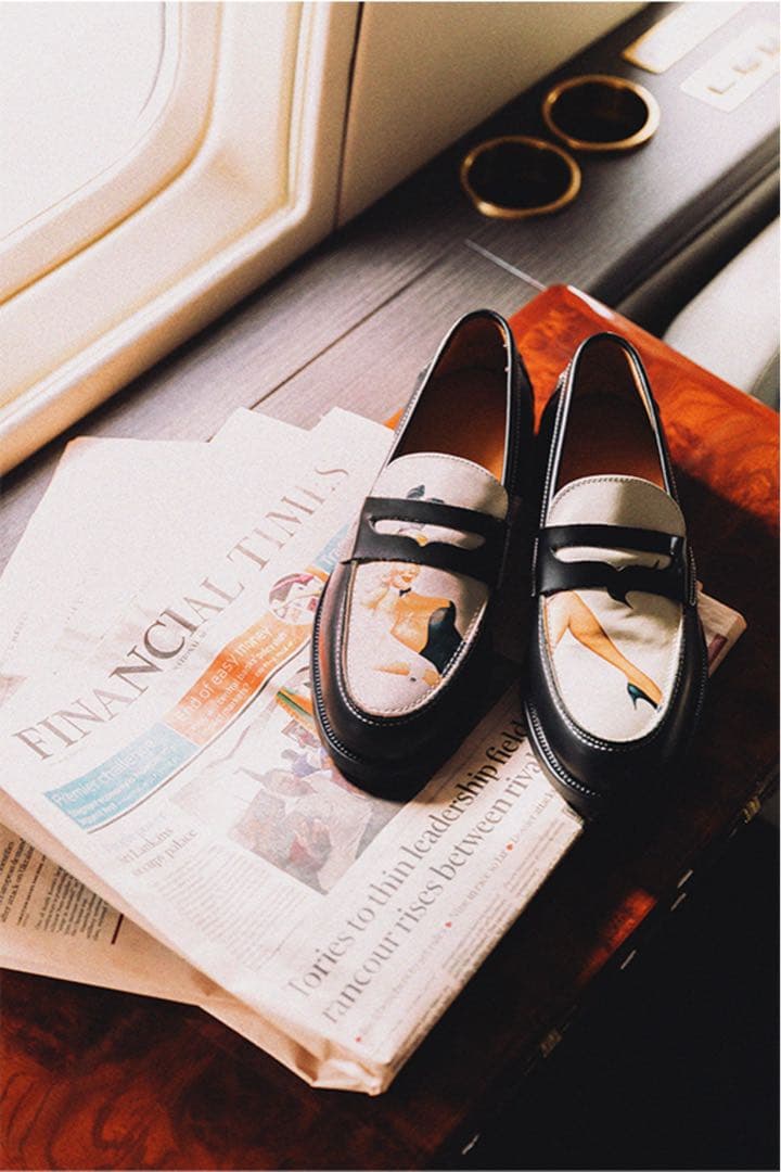 Duke & Dexter × PLAYBOY penny loafer UK7