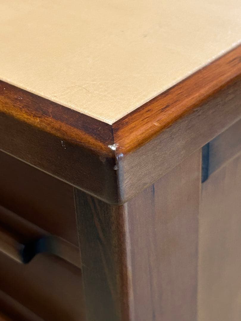 豊岡クラフト 木製書類整理ケース 7段 キャスター付 サイドデスク チェスト