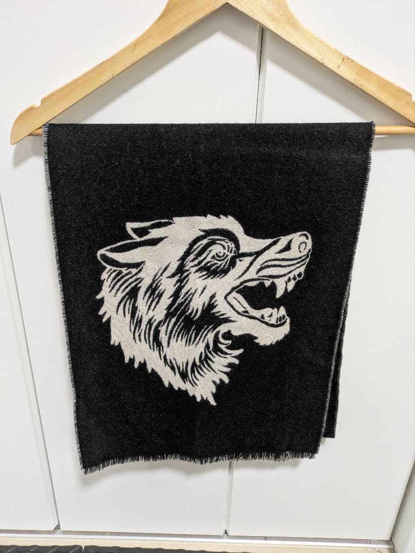 GUCCI グッチマフラーウルフストールリバーシブル