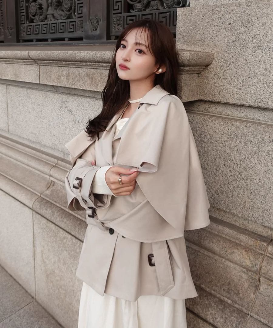 ジャケット・アウター orgue Cape trench coat