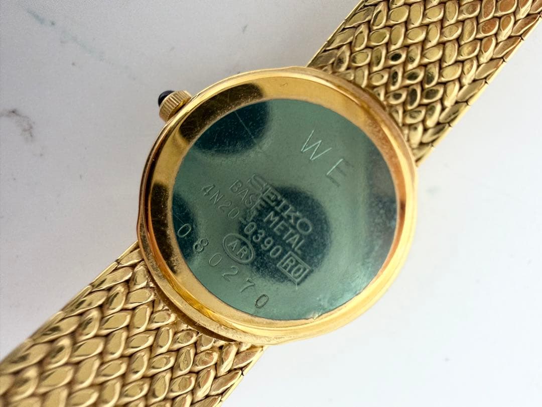 美品 SEIKO Exceline ゴールド ダイヤモンド 4N20-0390