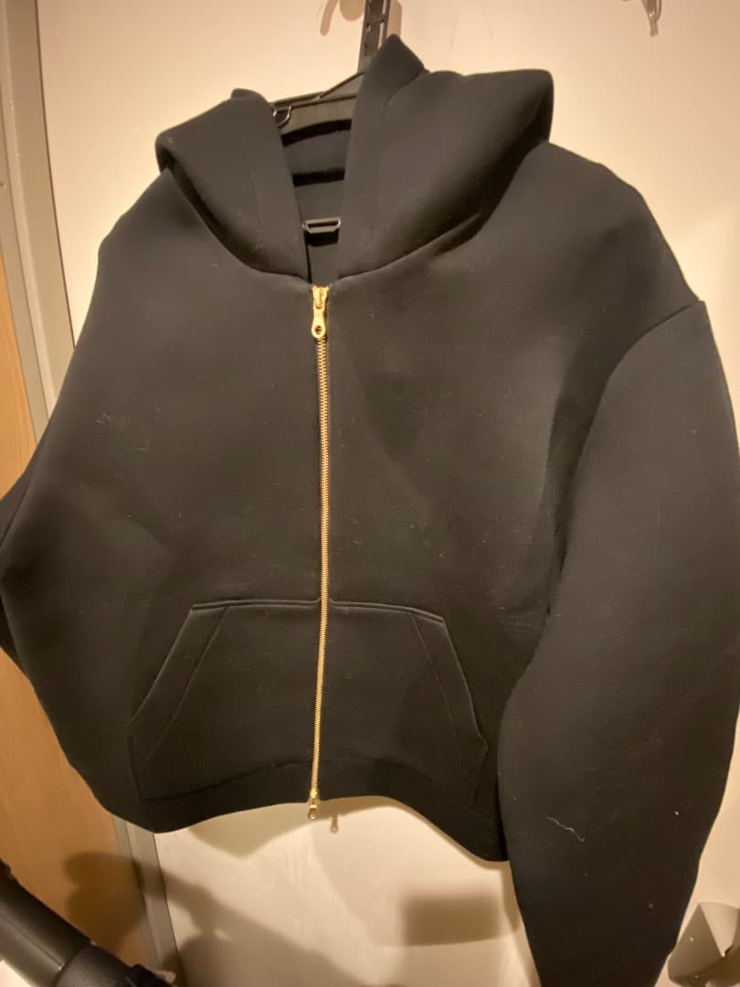 noble ダンボールニットフーデットパーカー　ブラック