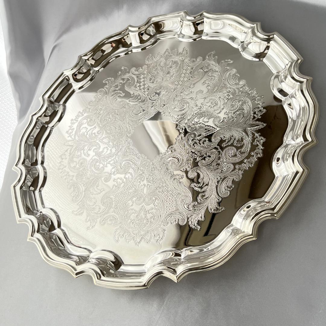 【英国】チッペンデール ギャラリートレー / ドリンクトレー 36cm