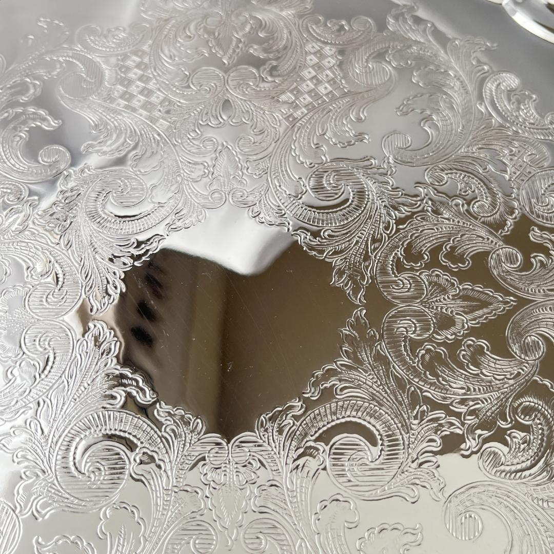 【英国】チッペンデール ギャラリートレー / ドリンクトレー 36cm