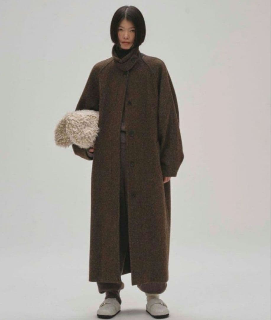 【タグ付き未使用】todayful Mixwool Raglan Coat 38