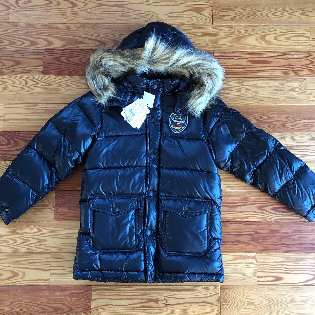 【Jas】新品 ミキハウス 130センチ 黒ダウンジャケット