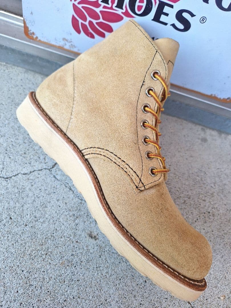 美品 レッドウィング 8167 プレーントゥ スエード 7E