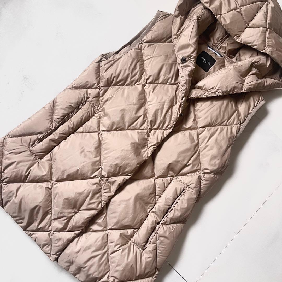 ほぼ未使用✨ マックスマーラ ダウンベスト 2023AW ベージュ 36 丈長め