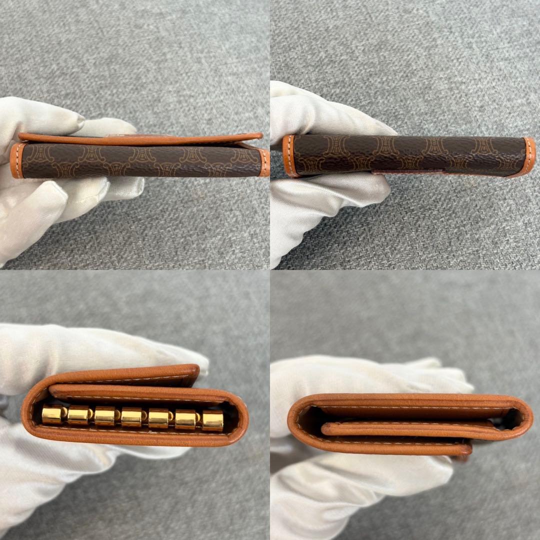 【美品】セリーヌ✨6連キーケース ブラウン系マカダム柄 PVC 鍵入れ m237