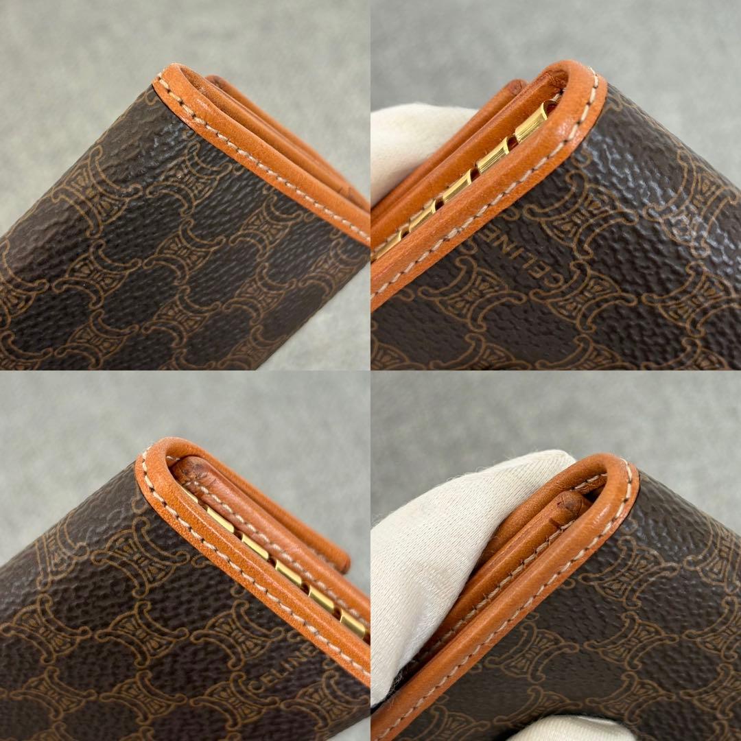 【美品】セリーヌ✨6連キーケース ブラウン系マカダム柄 PVC 鍵入れ m237