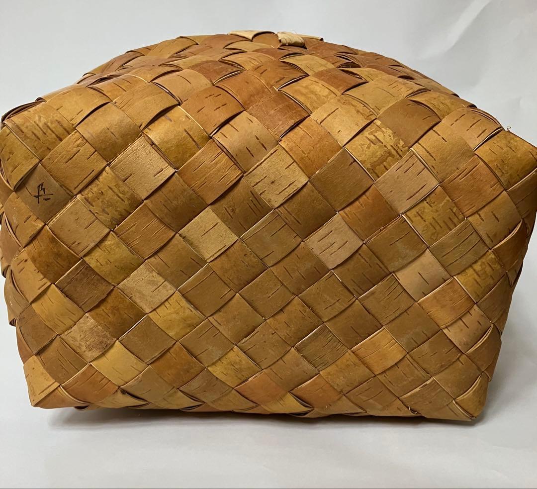 フィンランド白樺かご　取手付