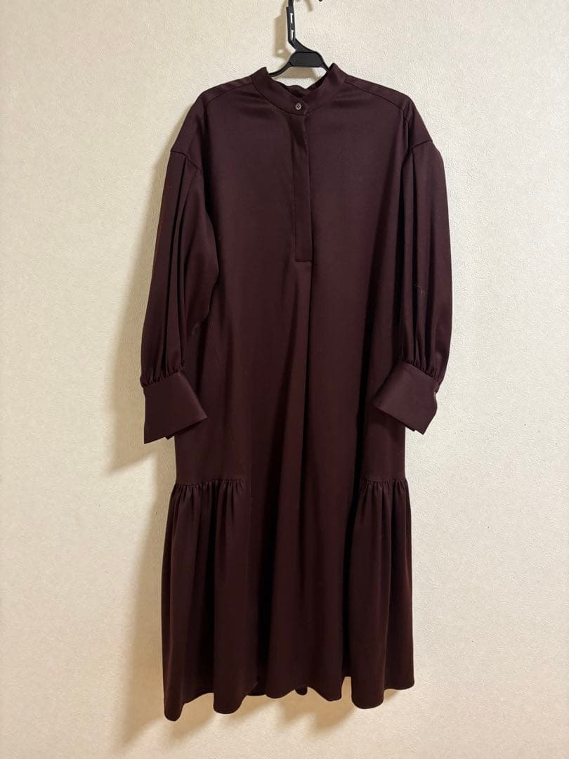 1er arrondissement ウールサテンシャツワンピース