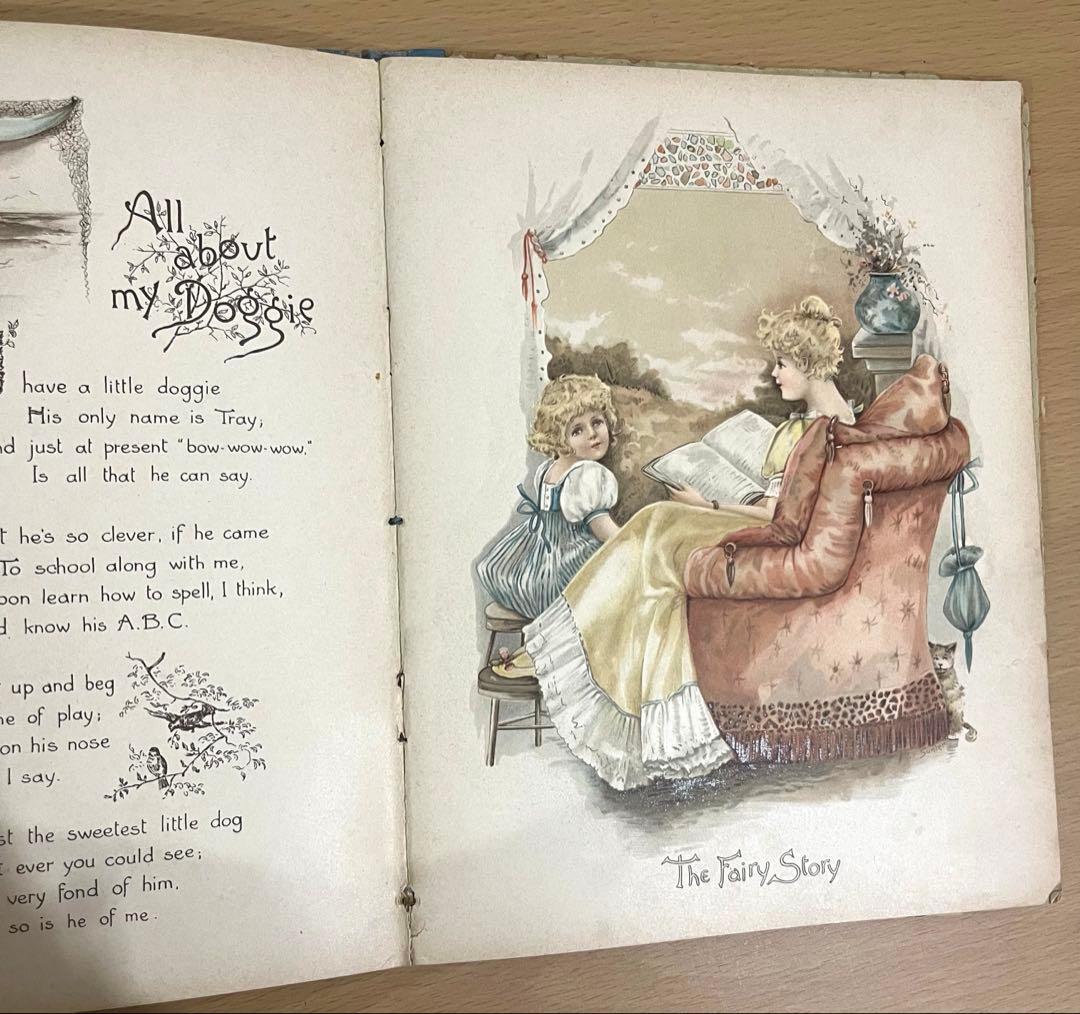 No316 希少 古書 洋書 絵本 児童書　アンティーク　ビクトリア　詩集　童謡