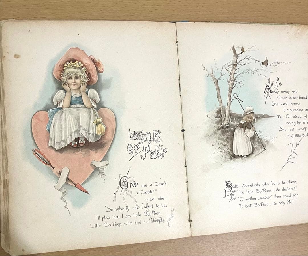 No316 希少 古書 洋書 絵本 児童書　アンティーク　ビクトリア　詩集　童謡